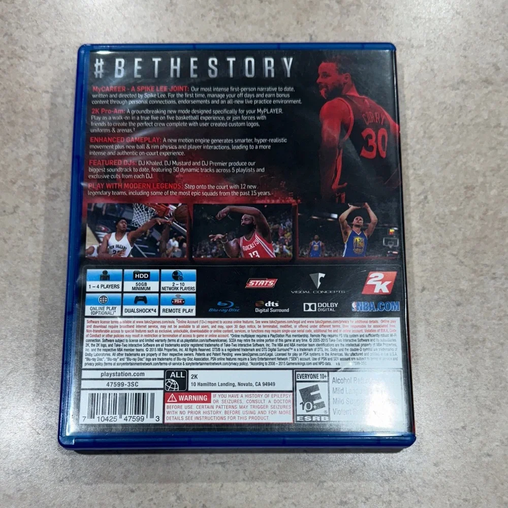 Sony NBA 2K16 PS4 Game - Blue Case